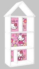 Будиночок стелаж полку Дитяча дерев'яна для іграшок і книг H 2020-20-1 Hello Kitty білий для дівчинки**