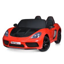 Дитячий двомісний електромобіль машина M 5737AL-3(48V) Спорткар Porsche Cayman, шкіряне сидіння / червоний