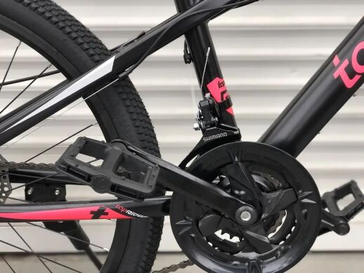 Велосипед спортивний TopRider 611 колеса 24 дюймів / Shimano / сталева рама / колір рожевий