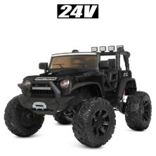 Дитячий двомісний електромобіль машина джип квадроцикл баггі Bambi Racer M 4296EBLR-2(24V) чорний**
