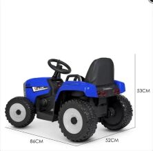 Дитячий одномісний електромобіль-Трактор M 4478EBLR-4 на EVA колесах / шкіряне сидіння / синій