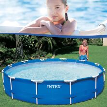 Каркасний круглий басейн Intex 28210 розмір 366х76 см/об'єм 6503 л