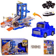 Дитячий ігровий набір Гараж Паркування E7001-2 Автопаркінг "Поліція" з машинками / світло і звук