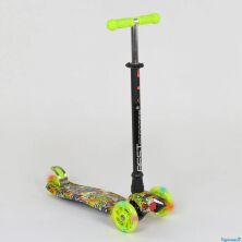 Самокат триколісний А 25534/779-1332 MAXI Best Scooter пластмасовий салатовий