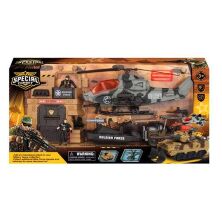 Військовий Ігровий набір для хлопчика E3109-43 Вертоліт, Джип, Човен, База та солдати. Набір військової техніки