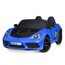 Дитячий двомісний електромобіль машина M 5737AL-4(48V) Спорткар Porsche Cayman, шкіряне сидіння / синій