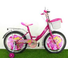 Дитячий двоколісний велосипед Mustang Принцеса 20 дюймів рожевий з кошиком