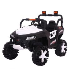Дитячий двомісний електромобіль на управлінні Джип 4WD T-7844 на EVA колесах з MP3 / червоний