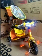 Велосипед дитячий триколісний Azimut BC-15 An Safari з фарою Єва колеса (жовтий)