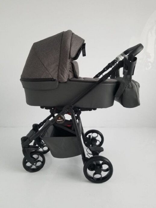 Універсальна дитяча коляска трансформер E M M I з модульною системою 2в1 / сіра