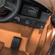 Дитячий одномісний електромобіль Легкова Машина McLaren M4638EBLRS-7 з шкіряним сидінням.Оранжевий фарбований