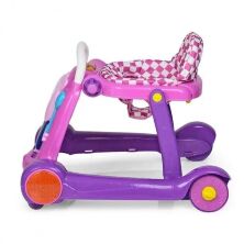 Дитячі ходунки BAMBI BQ308-8 "Свинка Пеппа" для дівчинки зі світловими ефектами / рожеві