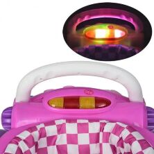 Дитячі ходунки BAMBI BQ308-8 "Свинка Пеппа" для дівчинки зі світловими ефектами / рожеві