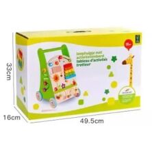 Дерев'яна іграшка Бизиборд MD 1690 штовхач на коліщатках**