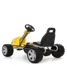 Дитячий педальний карт на Єва колесах Bambi M 4118-6 жовтий**