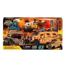 Військовий Ігровий набір для хлопчика E3109-29 Гелікоптер, Машина (стріляє) та солдати. Набір військової техніки