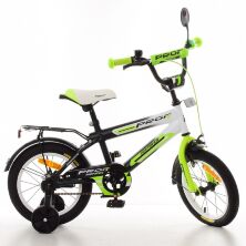Двоколісний дитячий велосипед PROFI 14 дюймів SY1454 Inspirer чорно-салатовий **