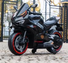 Дитячий електромобіль мотоцикл M 5056 EL-2 Ducati MP3+USB, AUX, шкіряне сидіння, світло, звук / чорний
