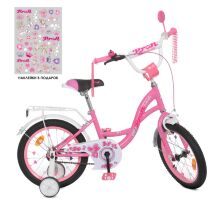 Дитячий двоколісний велосипед PROFI Y1621 Butterfly для дівчинки / колеса 16д / рожевий**