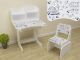 Дитяча парта регульована растишка зі стільчиком для дівчинки від 2 років до 14 років ЛДСП ПШ 077 Сови біла
