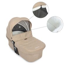 Універсальна дитяча коляска 2в1 EL CAMINO ME 1085 SAGA Denim Beige з прогулянковим блоком і люлькою Бежева