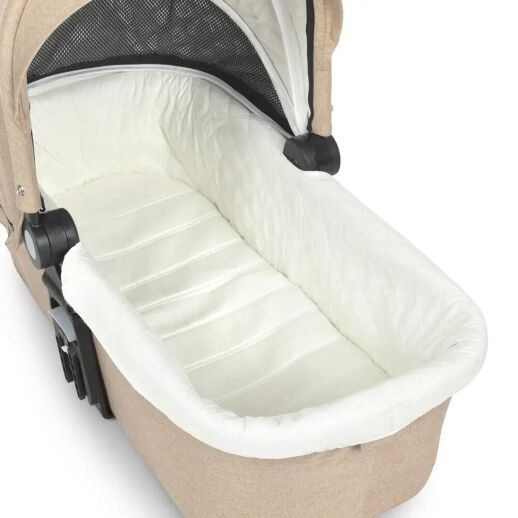 Універсальна дитяча коляска 2в1 EL CAMINO ME 1085 SAGA Denim Beige з прогулянковим блоком і люлькою Бежева