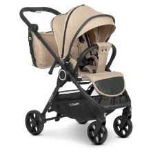 Універсальна дитяча коляска 2в1 EL CAMINO ME 1085 SAGA Denim Beige з прогулянковим блоком і люлькою Бежева