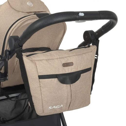 Універсальна дитяча коляска 2в1 EL CAMINO ME 1085 SAGA Denim Beige з прогулянковим блоком і люлькою Бежева