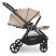 Універсальна дитяча коляска 2в1 EL CAMINO ME 1085 SAGA Denim Beige з прогулянковим блоком і люлькою Бежева