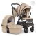 Універсальна дитяча коляска 2в1 EL CAMINO ME 1085 SAGA Denim Beige з прогулянковим блоком і люлькою Бежева