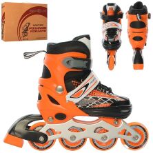 Розсувні дитячі ролики PROFI A 4140-S-OR алюмінієва рама/розмір 31-34 устілка 18.5 cм/помаранчеві