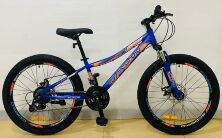 Спортивний гірський велосипед 24д CORSO «SCORPIO» SC-24785 з дисковими гальмами/SunRun 21 швидкість/синій