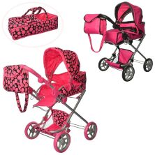 Коляска дитяча для ляльок залізна Melogo 9333 / 014/ 9119 люлька-переноска кошик сумка**