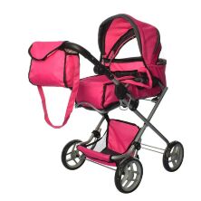 Коляска дитяча для ляльок залізна Melogo 9333 / 014/ 9119 люлька-переноска кошик сумка**