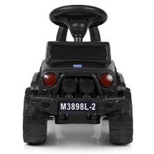 Машина каталка толокар BAMBI M 3898L-2 музичний шкіряне сидіння чорний**