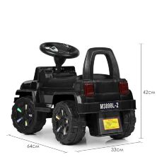 Машина каталка толокар BAMBI M 3898L-2 музичний шкіряне сидіння чорний**