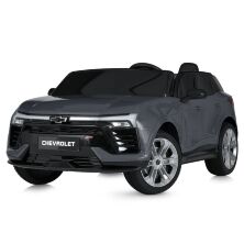 Дитячий двомісний електромобіль Машина M 5110EBLR-11(24V) Chevrolet м'яке сидіння, сірий