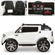 Дитячий двомісний електромобіль Джип Bambi Racer 4WD M 3107EBLR-1 шкіряне сидіння / колір білий **