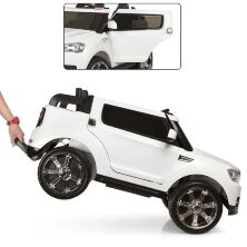 Дитячий двомісний електромобіль Джип Bambi Racer 4WD M 3107EBLR-1 шкіряне сидіння / колір білий **