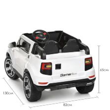 Дитячий двомісний електромобіль Джип Bambi Racer 4WD M 3107EBLR-1 шкіряне сидіння / колір білий **
