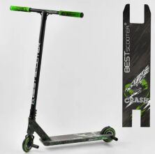 Самокат трюковий Best Scooter 41747 HIC-система ПЕГИ алюмінієвий диск і дека ЗЕЛЕНИЙ