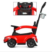 Дитяча каталка-толокар 2 в 1 651-3 батьківська ручка музика підставка для ніг червоний**