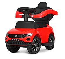 Дитяча каталка-толокар 2 в 1 651-3 батьківська ручка музика підставка для ніг червоний**