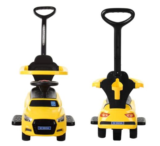 Дитяча машинка каталка толокар Bambi M 3503A-6 (MP3) жовтий**