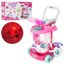 Дитячий ігровий набір для прибирання 6891-94 візок пилосос совок щітка ганчірки / 2 види**