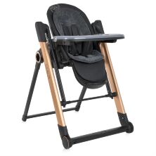 Дитячий Стільчик-гойдалка для годування EL CAMINO ME 1102 DEBUT Posh Black на керуванні з таймером / чорний