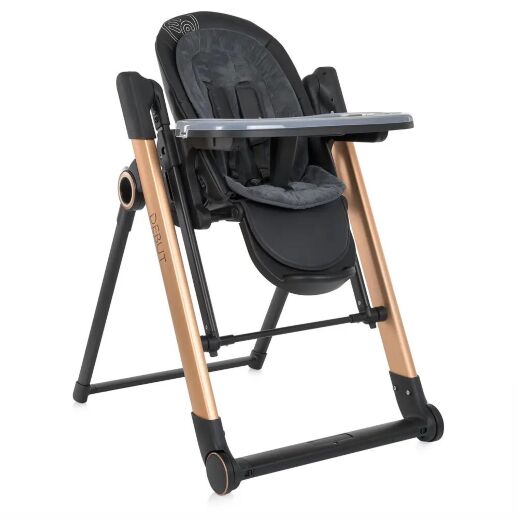 Дитячий Стільчик-гойдалка для годування EL CAMINO ME 1102 DEBUT Posh Black на керуванні з таймером / чорний