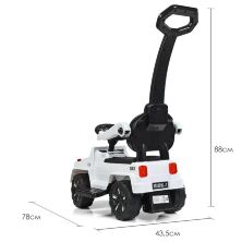 Машина каталка толокар BAMBI M 3899 L-1 Mercedes шкіряне сидіння батьківська ручка біла