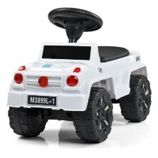 Машина каталка толокар BAMBI M 3899 L-1 Mercedes шкіряне сидіння батьківська ручка біла