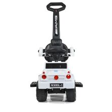 Машина каталка толокар BAMBI M 3899 L-1 Mercedes шкіряне сидіння батьківська ручка біла